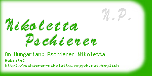 nikoletta pschierer business card